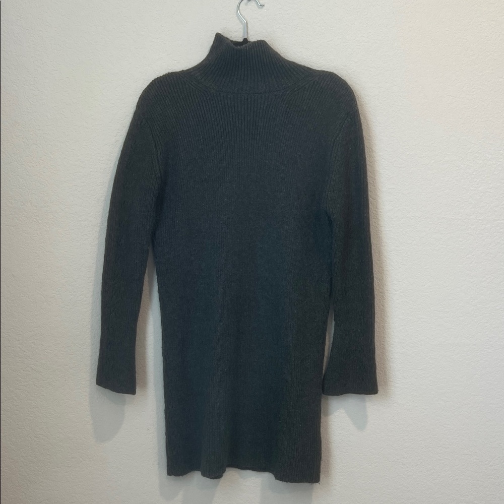 Elegant Black Turtleneck Sweater Dress